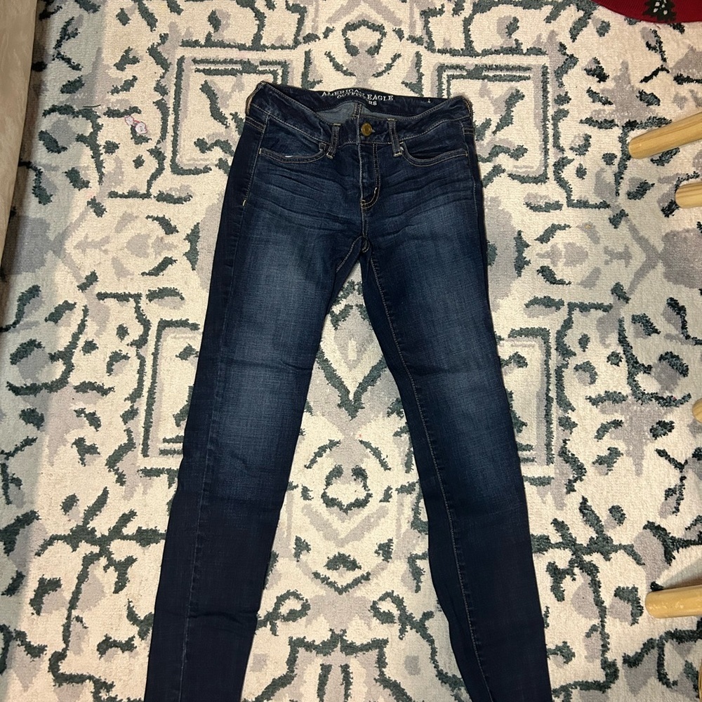 American Eagle Outfitters Dark Blue Women's Skinny Jeggings Super Stretch